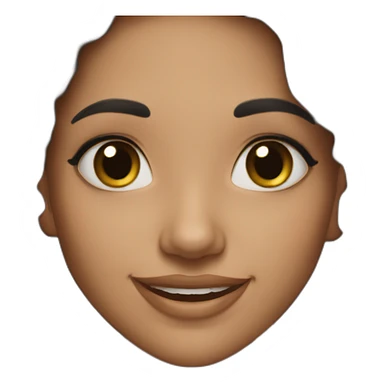 23 year old beautiful girl with long wavy black hair smiling sticker