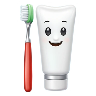 toothpaste and toothbrush sticker