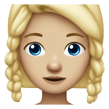 Blonde girl blue eyes stomach pain sticker