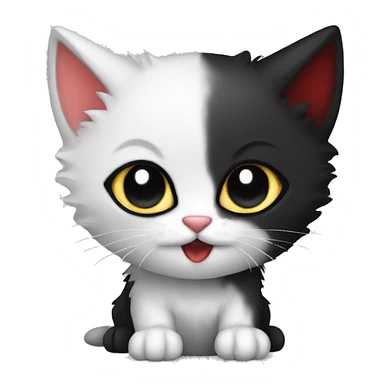 vampire kitten with black  fur sticker