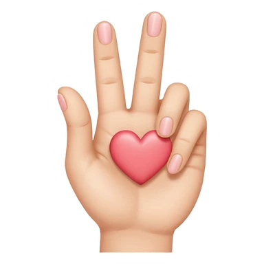 hand korean finger heart emoji sticker