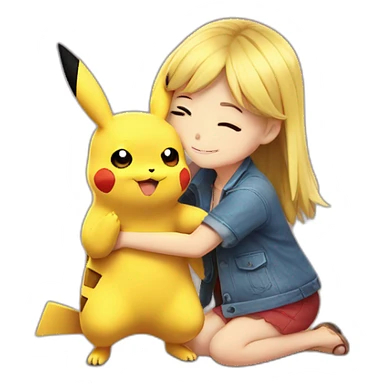 Pikachu in love sticker