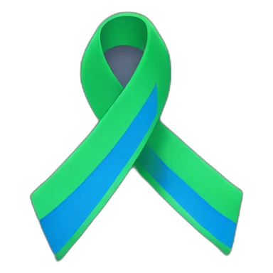Green and blue awareness ribbon  sticker