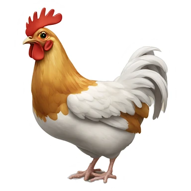 Potine mange le poulet  sticker
