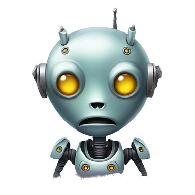 Robot Alien who play muaic sticker