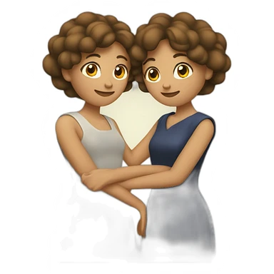 Deux femme qui s'embrasse sticker