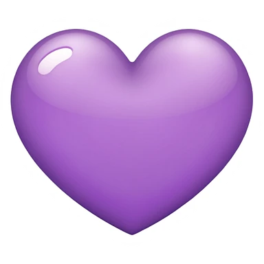 Heart with subtle purple colour sticker