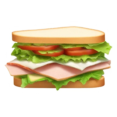sandwich with turkey, lettuce, pickles, mayonnaise, and tomatoes  sticker