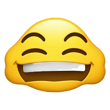 Yellow face emoji with wide smile  sticker
