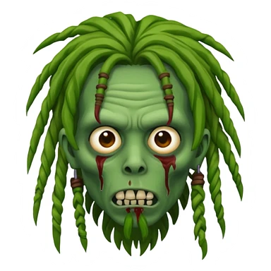zombie osamason with dreads green skin sticker