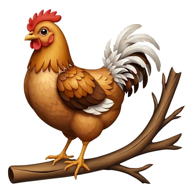 tavuk agicin üstünde otruyor sticker