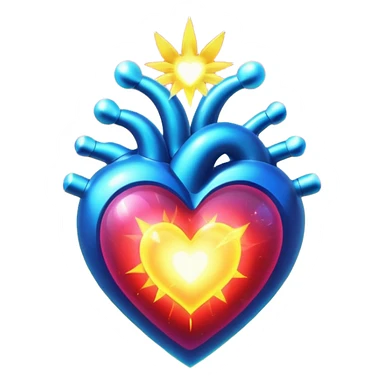 Cosmic heart radiating love and light sticker