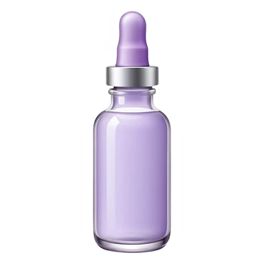 Pastel purple serum bottle with silver top sticker