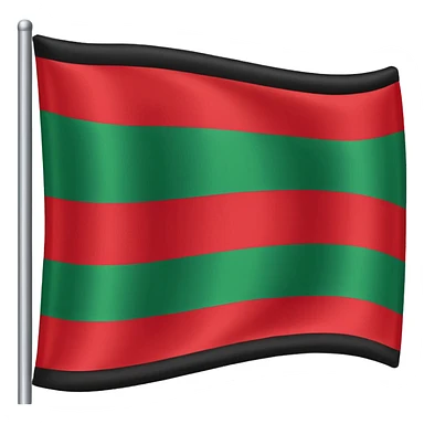 black red, and green bottom horizontal stripe flag sticker