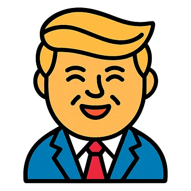 happy president trump sticker