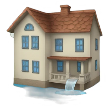 house fill water sticker