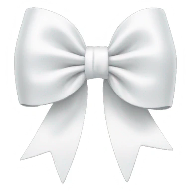 White coquette bow sticker