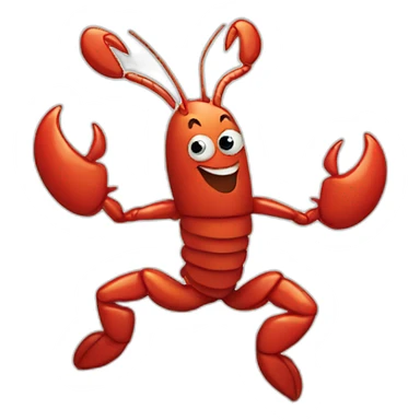 Dancing lobster sticker