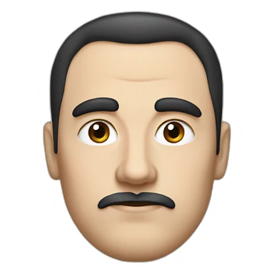 american-russian writer sergei dovlatov  with black hair and huge eyebrows sticker