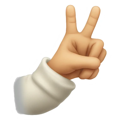 A hand with the thumb and middle finger down sticker