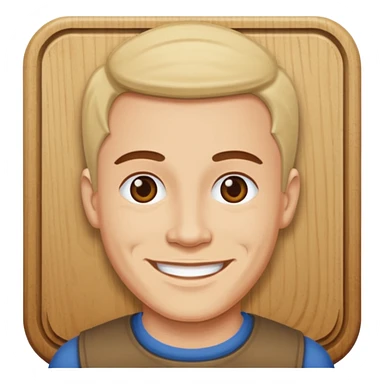 Woodcut  Man  smiling  sticker