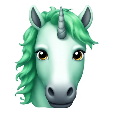 Green unicorn sticker