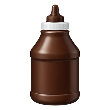 Chocolate sauce bottle sticker