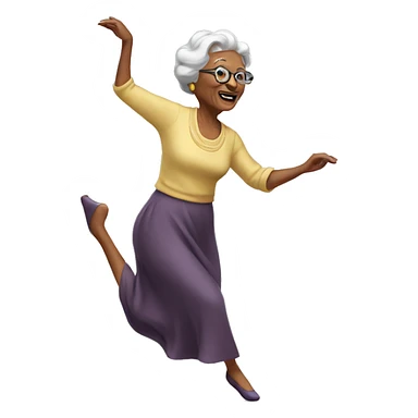 Older Lady dancing sticker