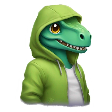 Dinosaur with a hoodie sticker