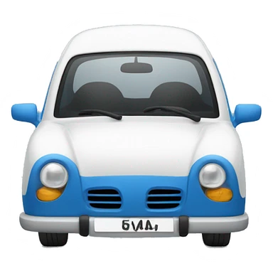 Coche azul de frente sticker