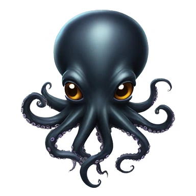Black Alien Octopus sticker