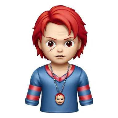 chucky horror  neckless sticker