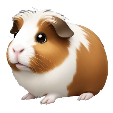 Guinea pig with brown and white hair  sticker