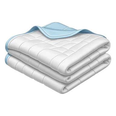 White folded blanket sticker