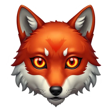 Wolf eyes glowing red sticker