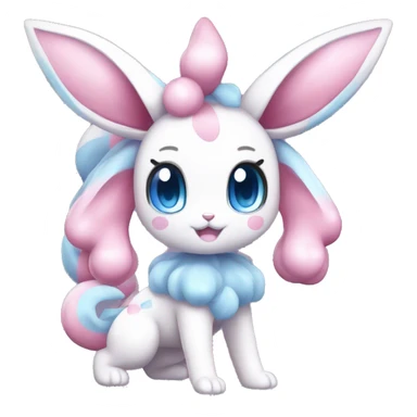 Kawaii Gorgeous Beautiful Pretty Shiny Sparkly Sylveon-Pokémon full body sticker