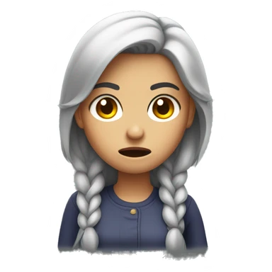 Annoyed girl  sticker