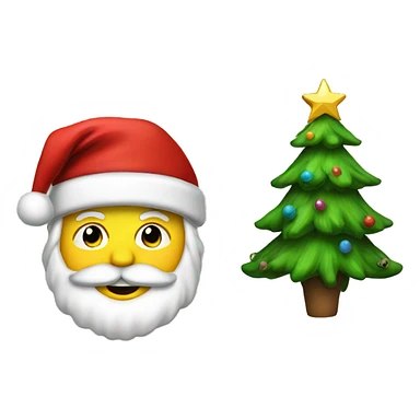 Christmas tree with Santa  sticker