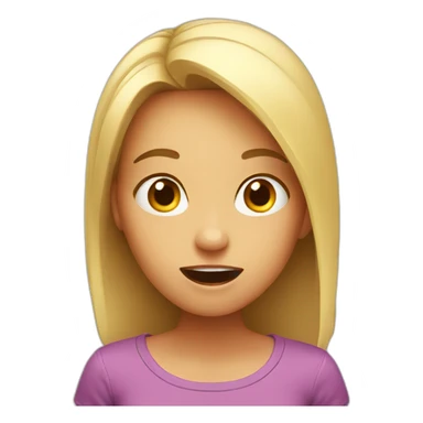 Surprised girl sticker