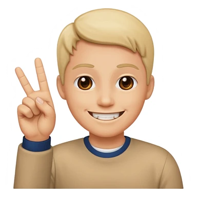 A smile 😊 but with two fingers flipping you off sticker