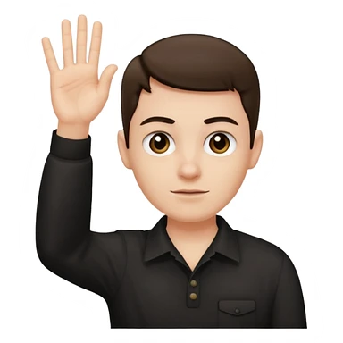 3 fingers salute from front point of view sticker