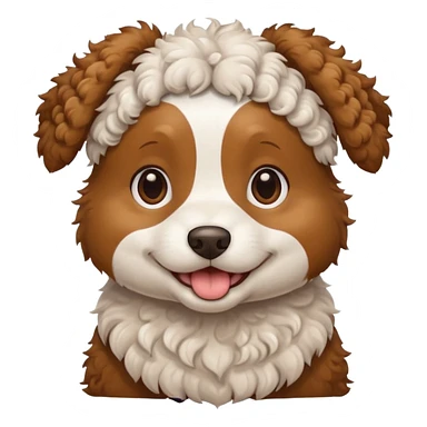 pregnant curly dog sticker