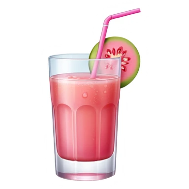 A glass of pink guava juice sticker