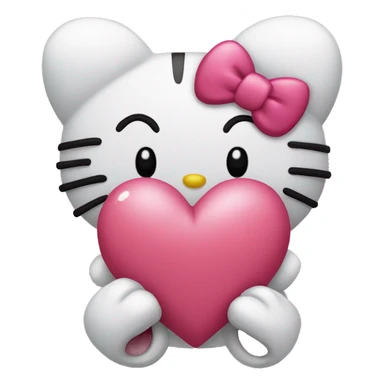 Hello Kitty corazón sticker