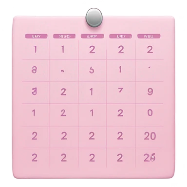 light pink calendar sticker