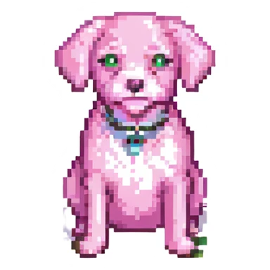 pink dog sticker