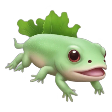 Green axolotl sticker