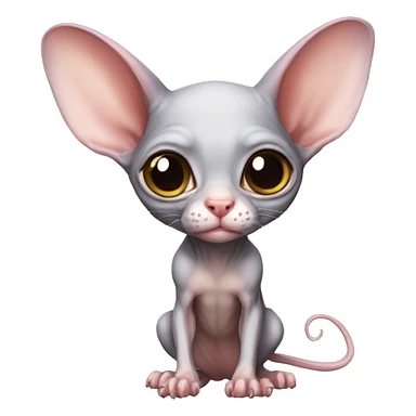 Cute Bat-Sphynx-Rat-Mouse-Hybrid full body sticker
