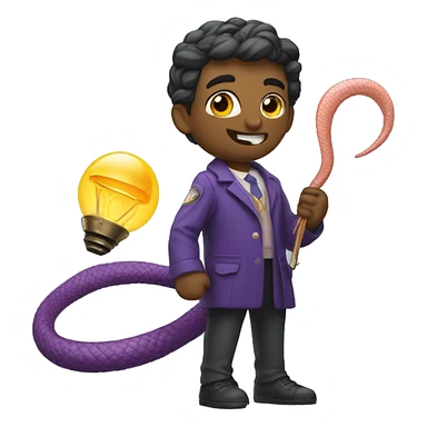 Lâmpada mágica e uma cobra sticker