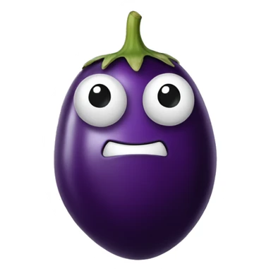eggplant with legs sticker
